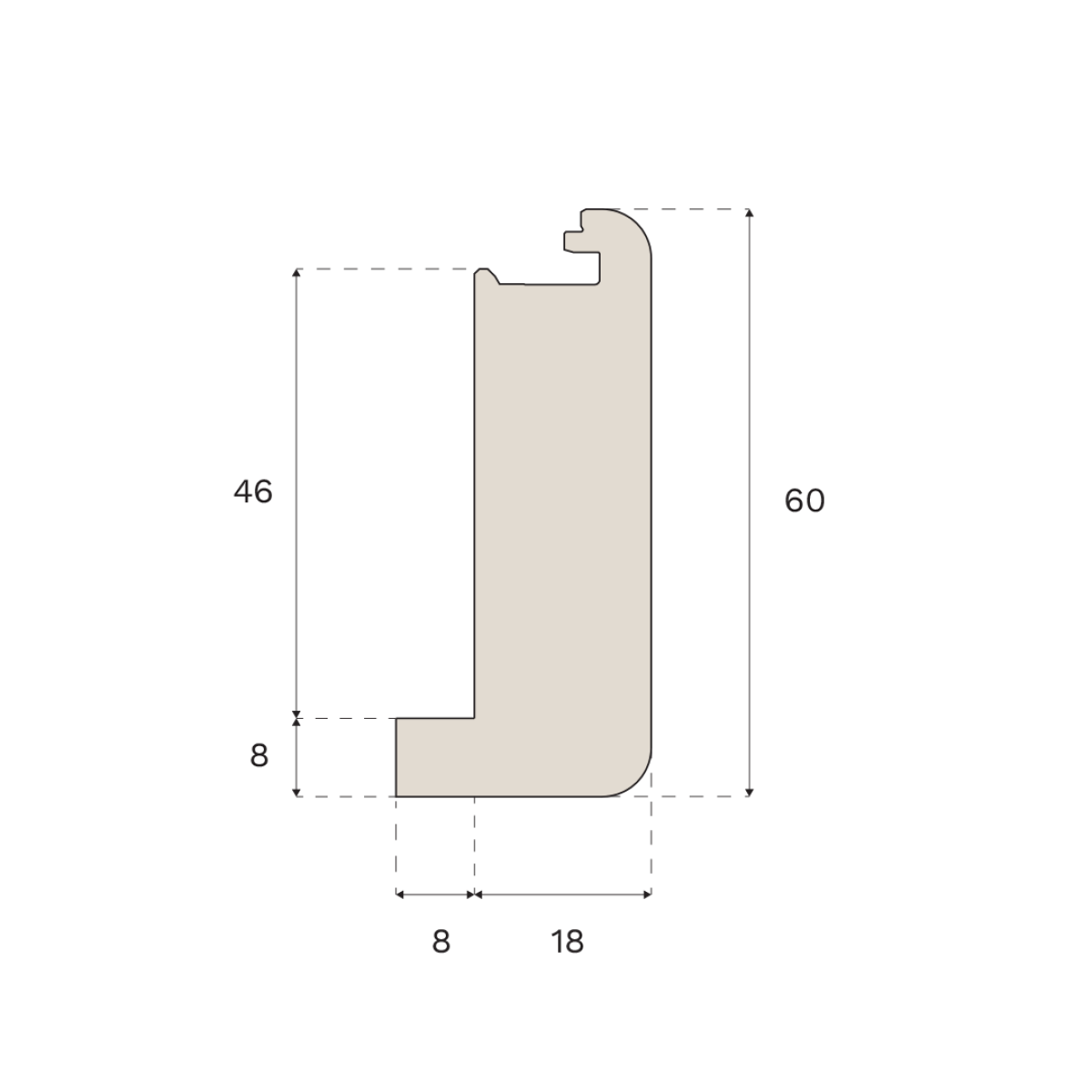 Product picture of Stair nose Open Staircase Natural Oak 1400 mm
