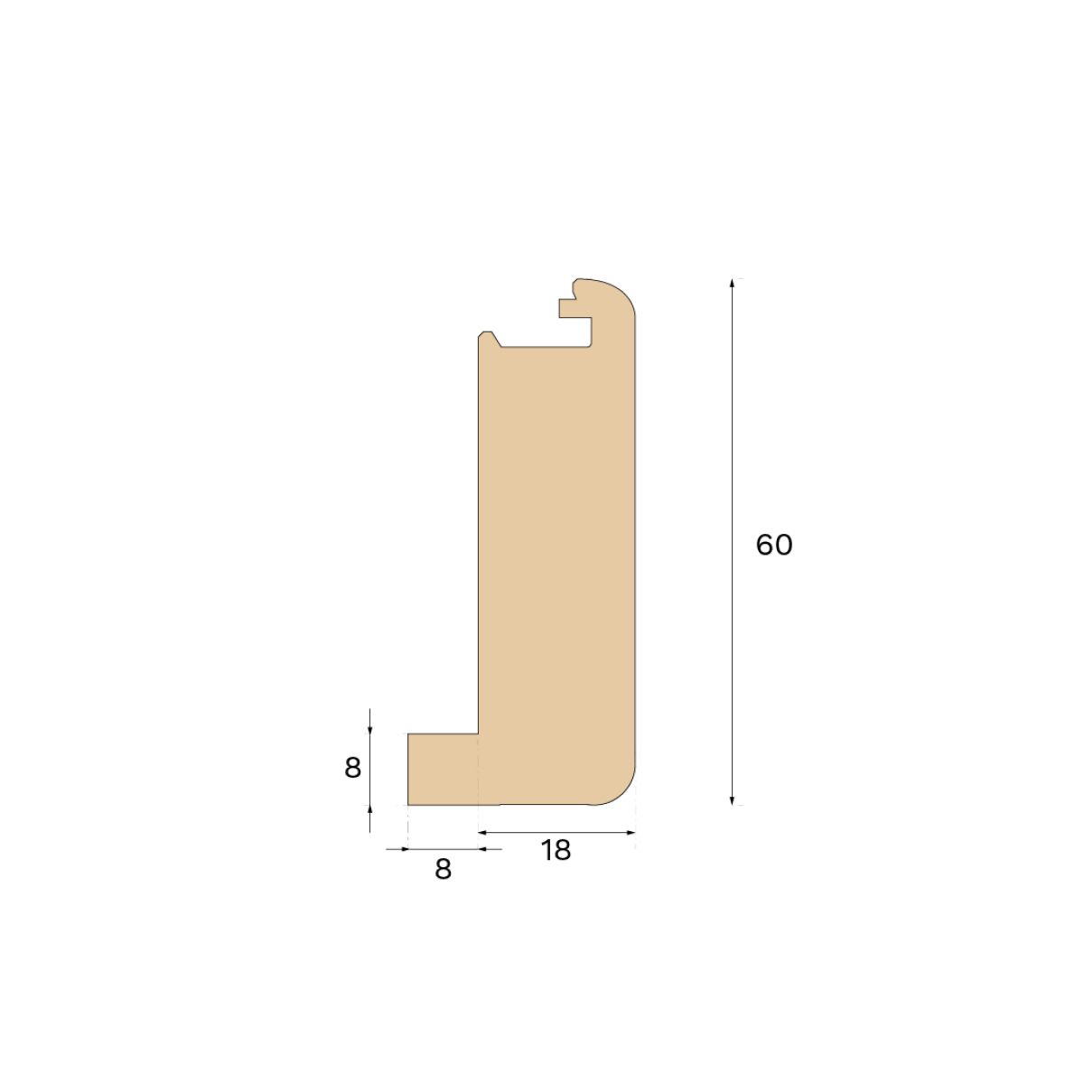 Product picture of Stair nose Open Staircase Honey Oak 1400 mm