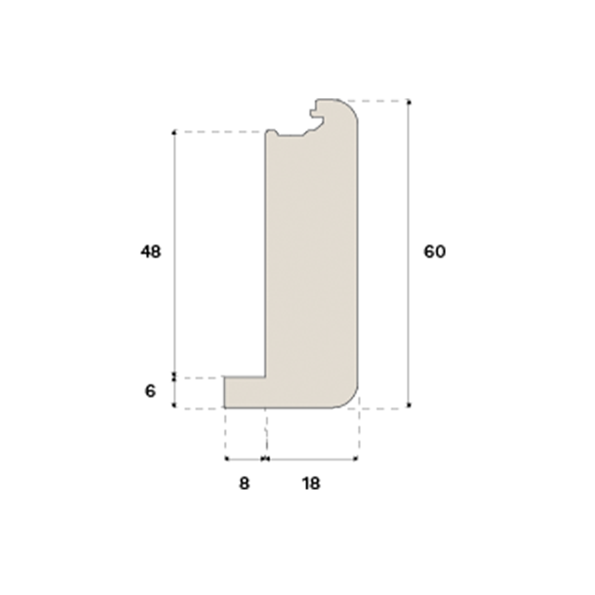 Product picture of Stair nose Open Staircase Terra Brown Oak 1400 mm S, M, L